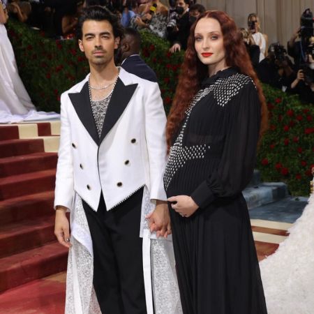 Joe Jonas and Sophie Turner photographed together at the Met Gala.